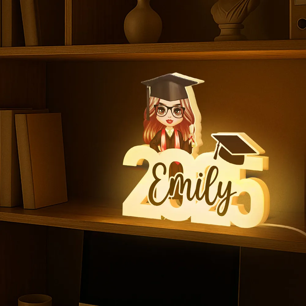 Custom Acrylic Light Box – Graduation Plaque, Personalized Graduate Gift for Her - Image 8