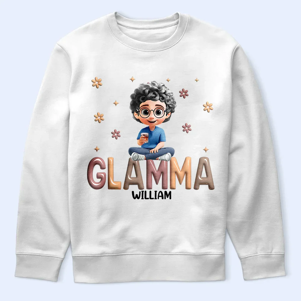 Personalized Family T-Shirt for Grandma with Children's Names - Image 8