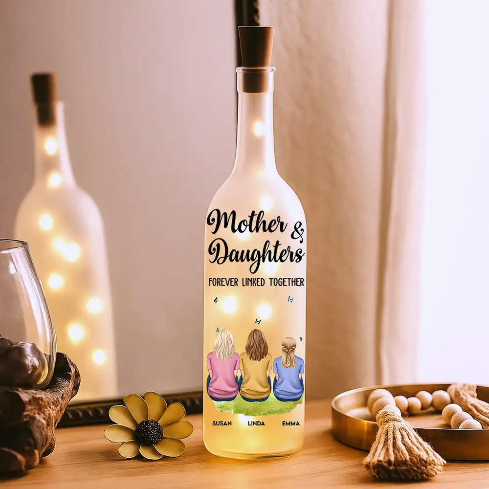 Forever Linked Together Personalized Bottle Lamp – Unique Mother’s Day Gift for Mom - Image 5