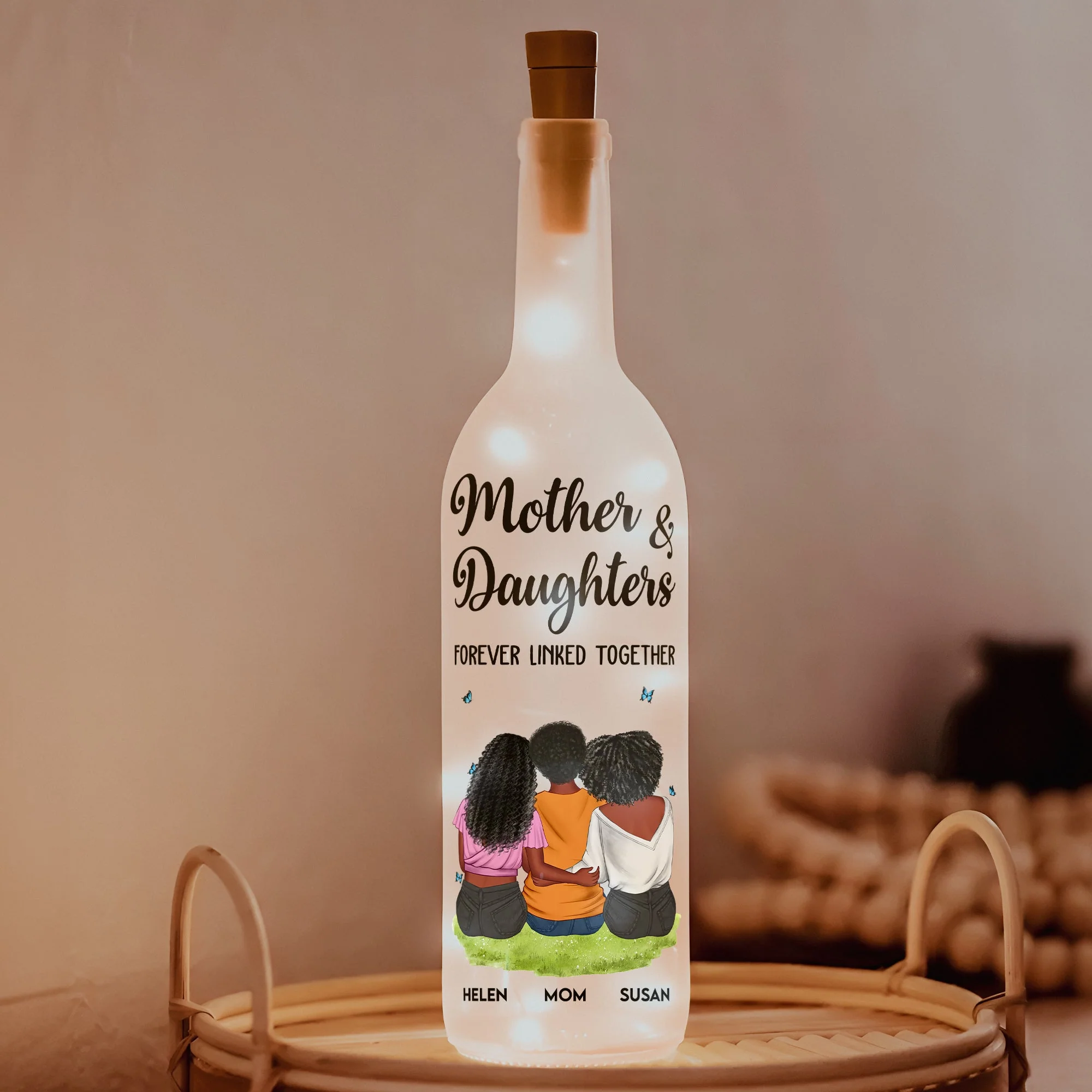 Custom Hugging Figures Bottle Lamp – Mother and Child Forever Bonded Light-Up Gift - Image 8