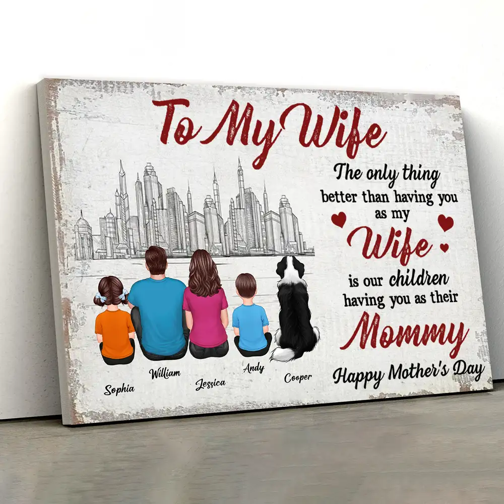 To My Wife - 'Love That Holds Us Together' Personalized Family Poster – Perfect Mother’s Day Gift for Wife or Mom - Image 3