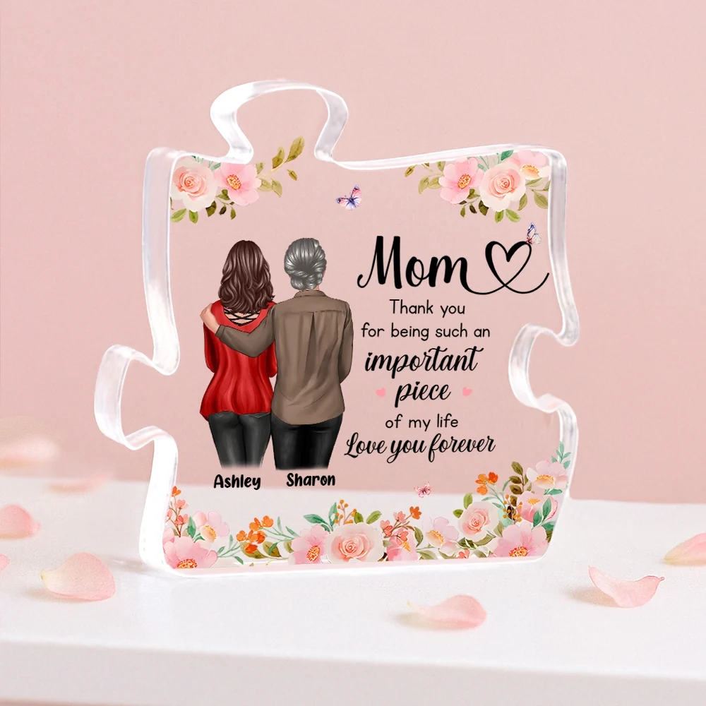 Mother's Day Acrylic Block Gift – Personalized Design for Mom
