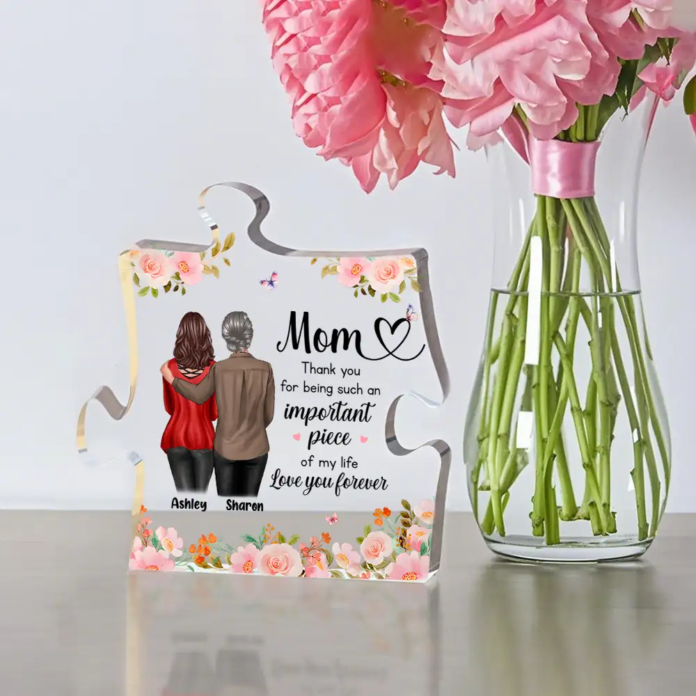 Mother's Day Acrylic Block Gift – Personalized Design for Mom - Image 2