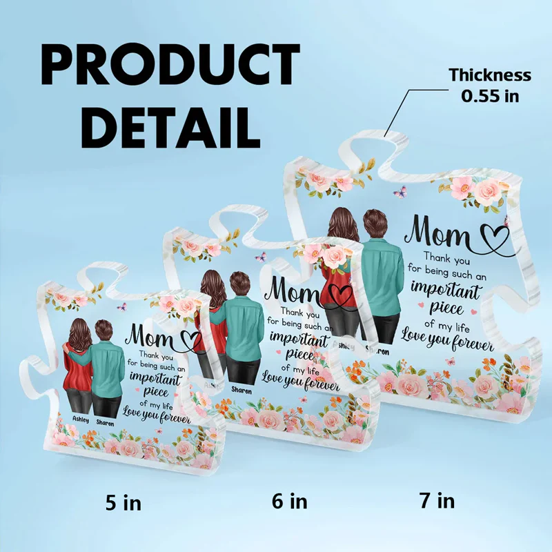 Mother's Day Acrylic Block Gift – Personalized Design for Mom - Image 4