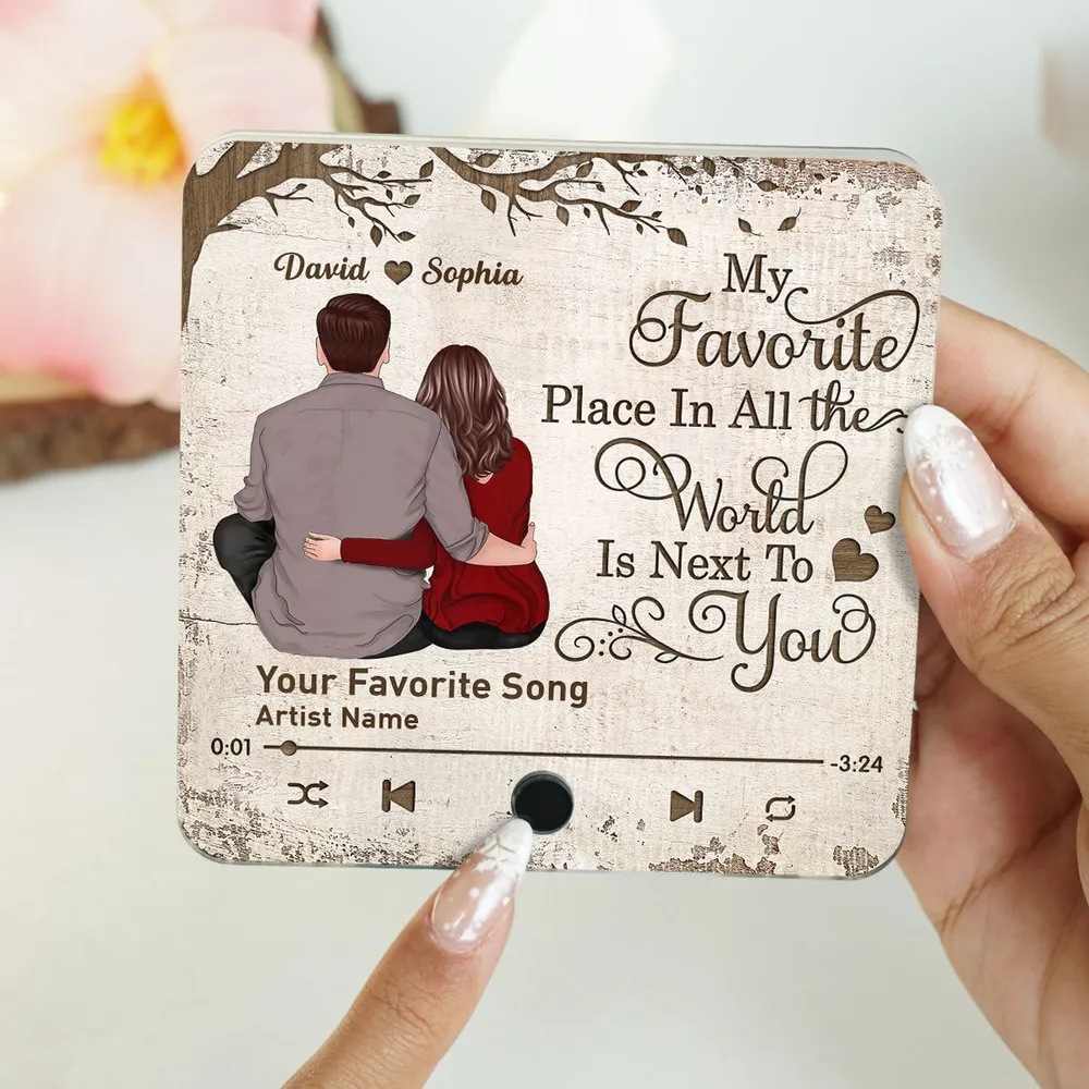 "My Favorite Place" Custom Acrylic Music Magnet – Special Gift for Couples and Partners - Image 10