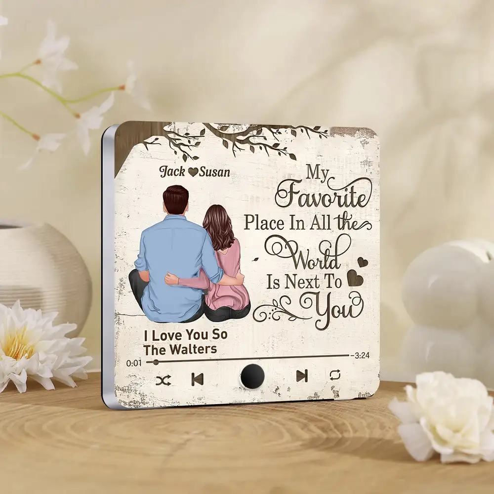 "My Favorite Place" Custom Acrylic Music Magnet – Special Gift for Couples and Partners - Image 3