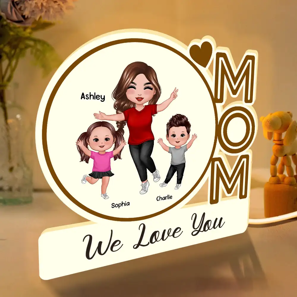 MOM We Love You – Custom Plaque for Mother's Day, Birthday or Family Celebration - Image 3