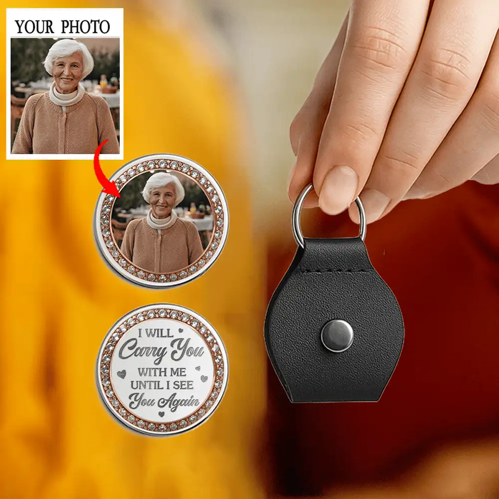 Personalized Pocket Hug Keychain for Gifts & Memorial Use - Image 2