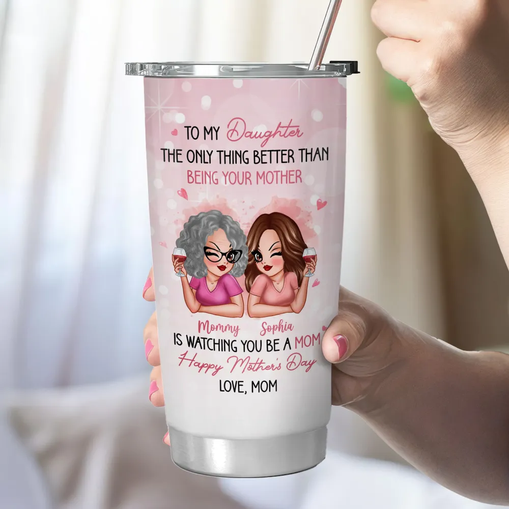 Personalized Insulated Travel Tumbler for Mother and Daughter Gift - Image 4