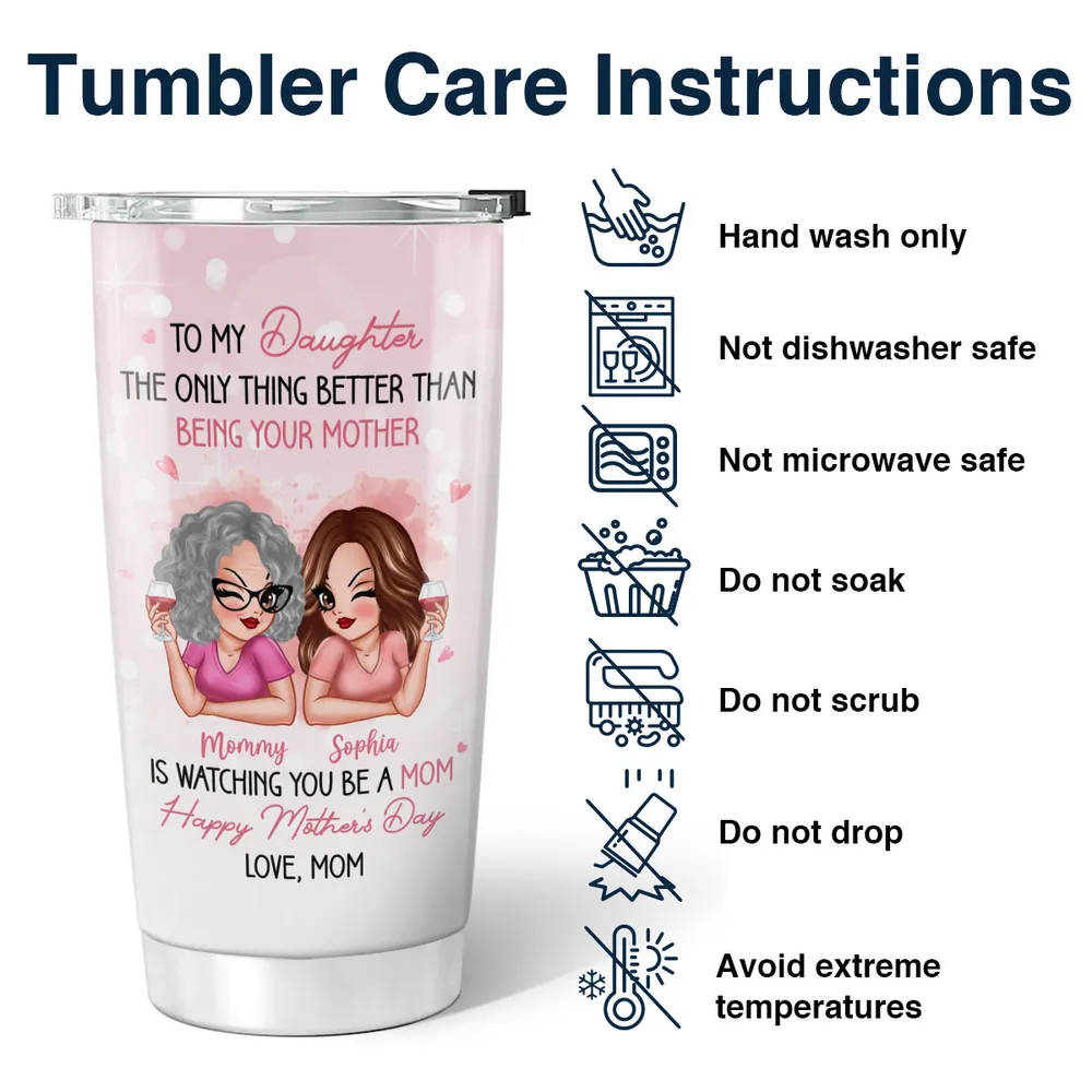 Personalized Insulated Travel Tumbler for Mother and Daughter Gift - Image 8