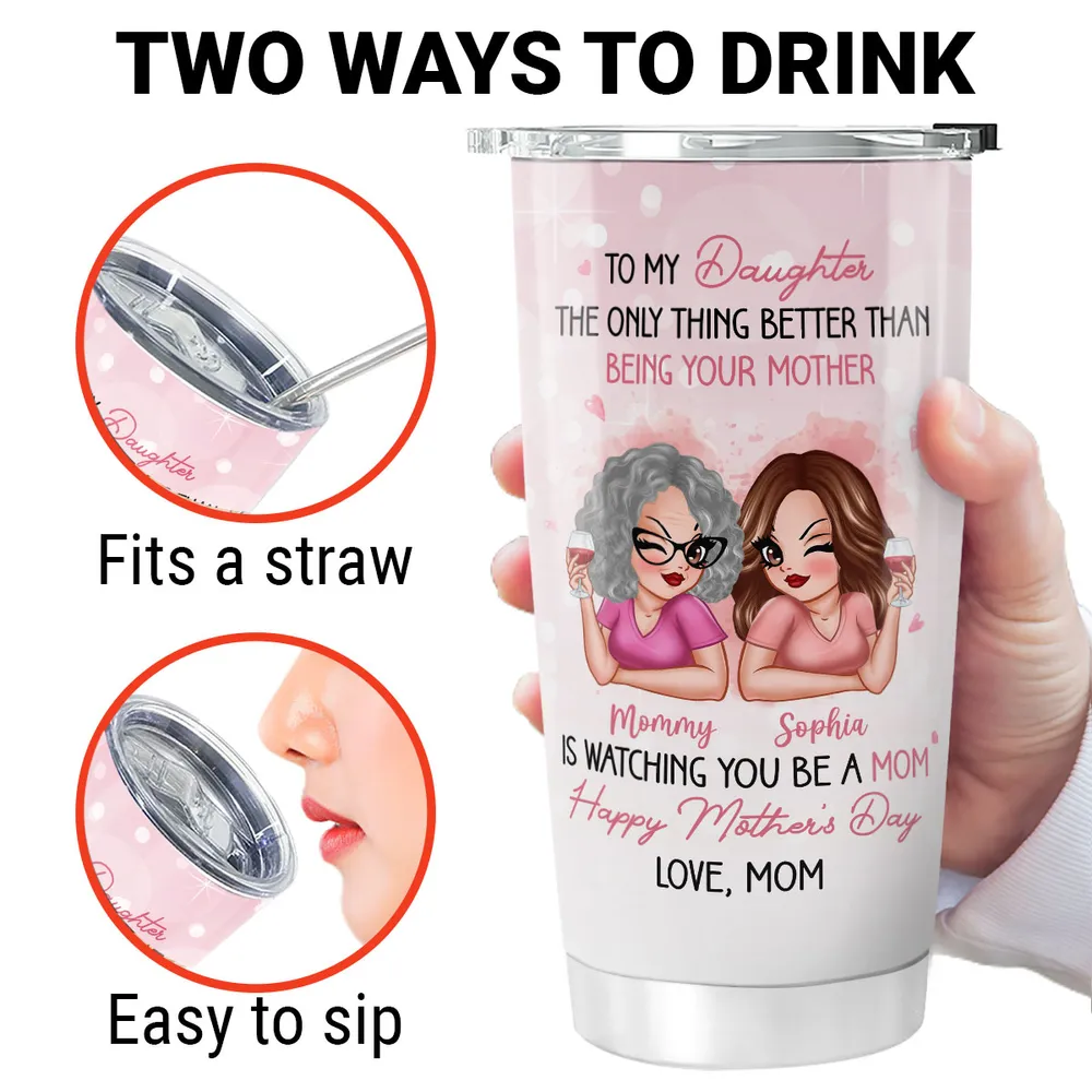 Personalized Insulated Travel Tumbler for Mother and Daughter Gift - Image 9