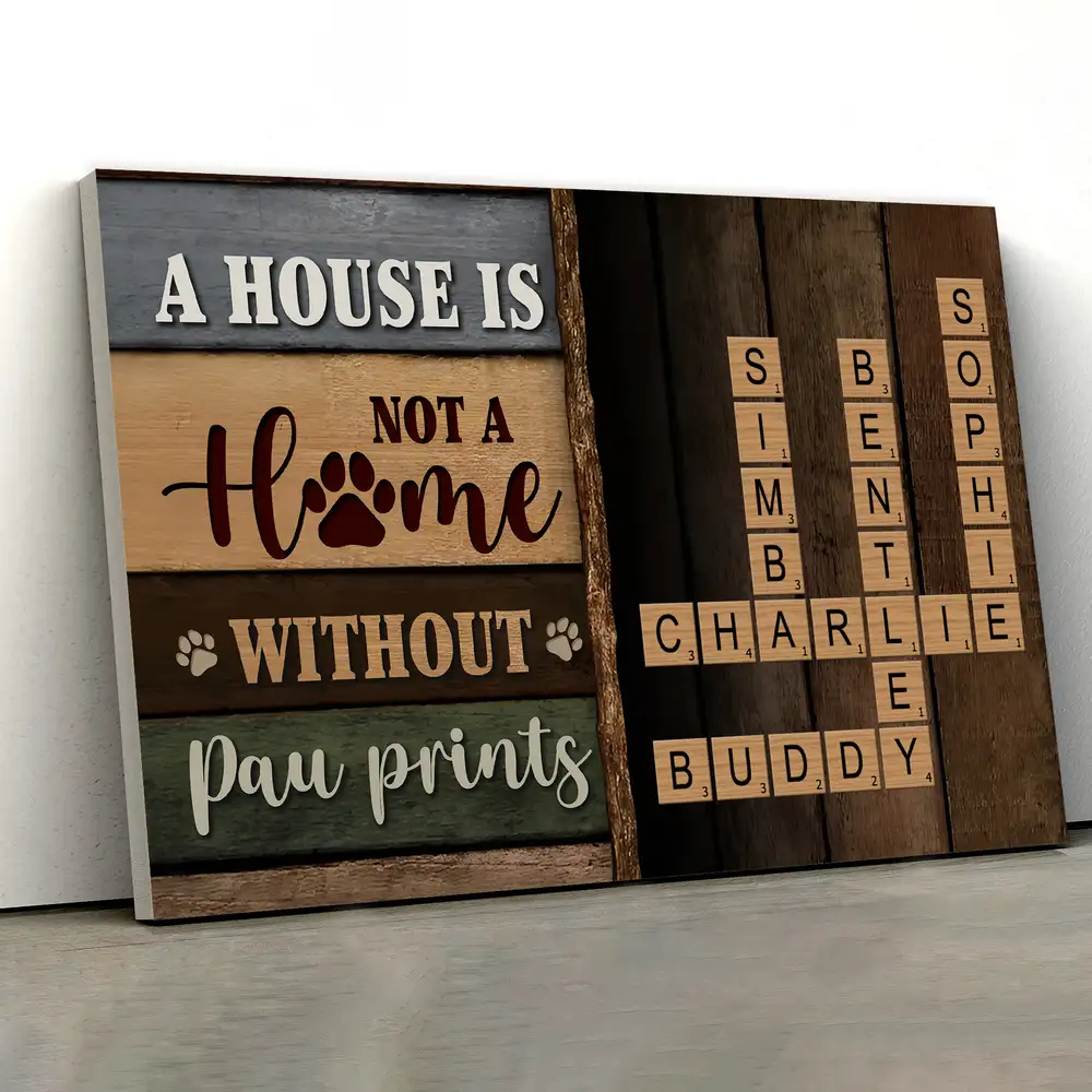 A House is Not a Home Without Paw Prints – Personalized Poster – Perfect for Pet Lovers' Home Decor - Image 4