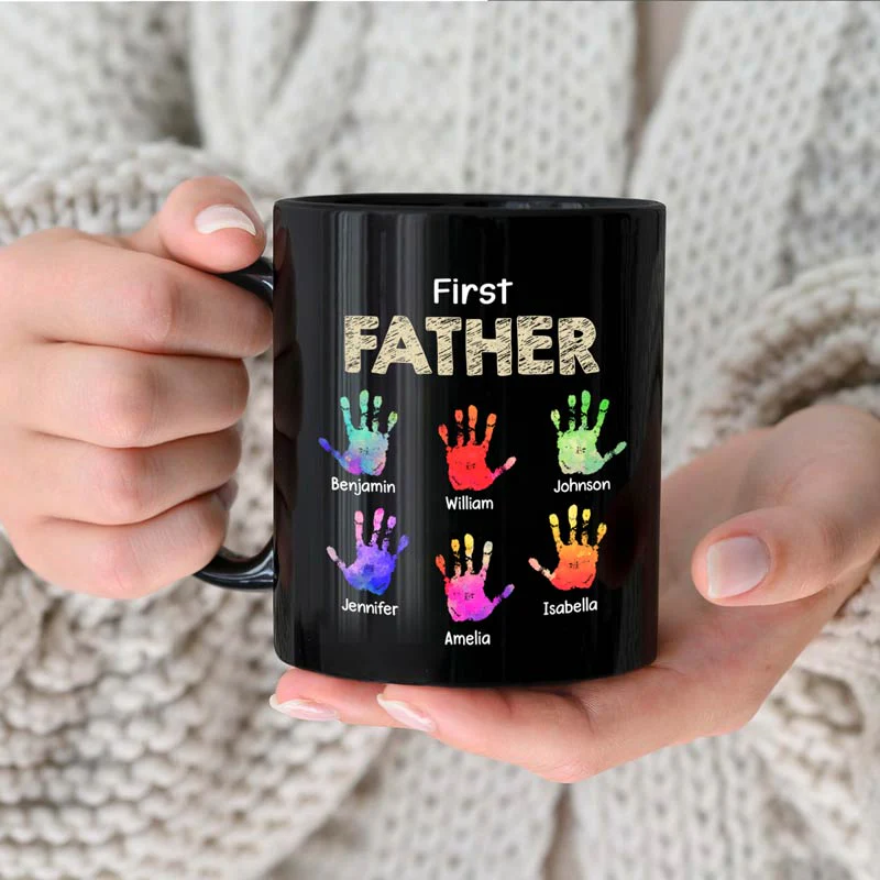 Full‑Color Handprint Mug – “First Dad, Now Grandpa” Favorite Gift for Dad or Grandpa - Image 7