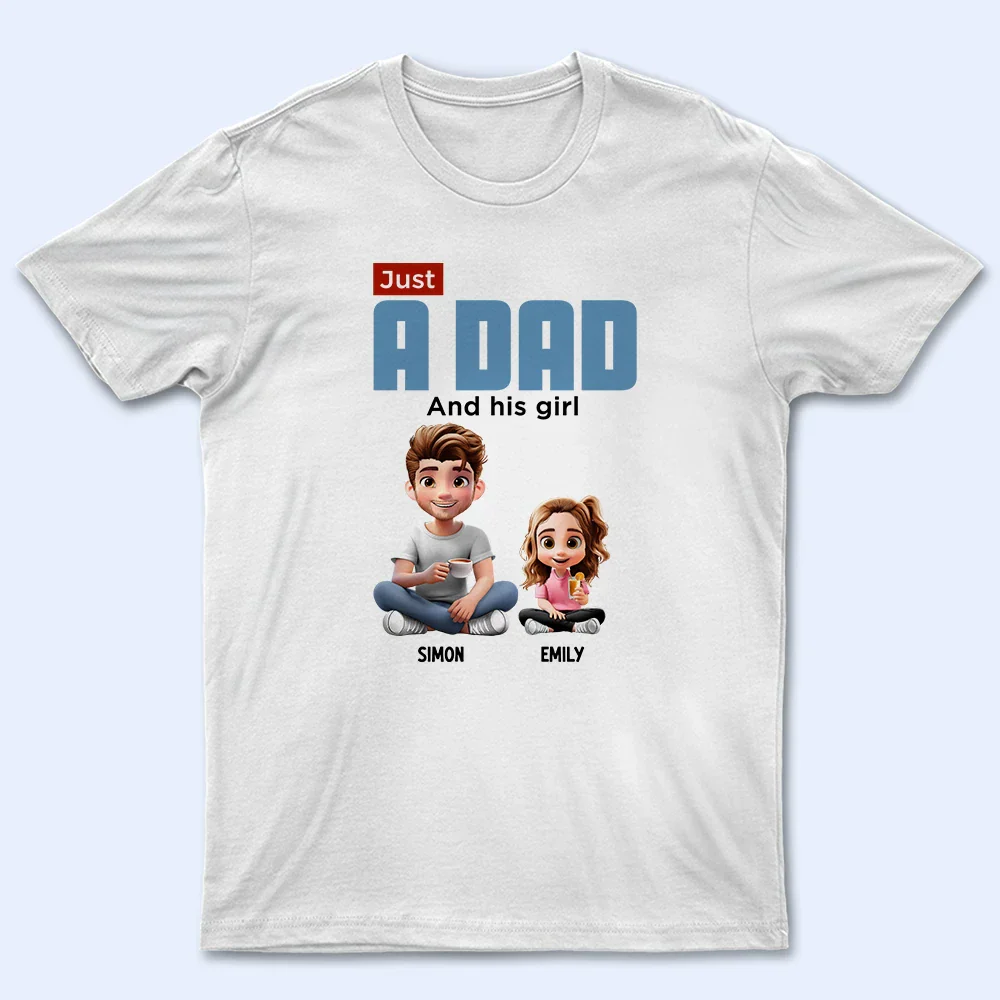 Custom Dad and Girl Tee with Kids' Names - Personalized Gift - Image 4