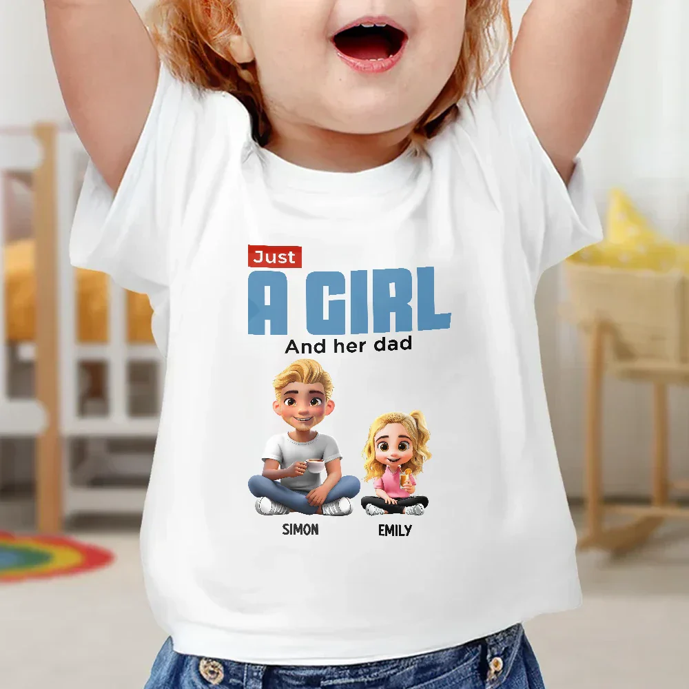 Custom Dad and Girl Tee with Kids' Names - Personalized Gift - Image 8
