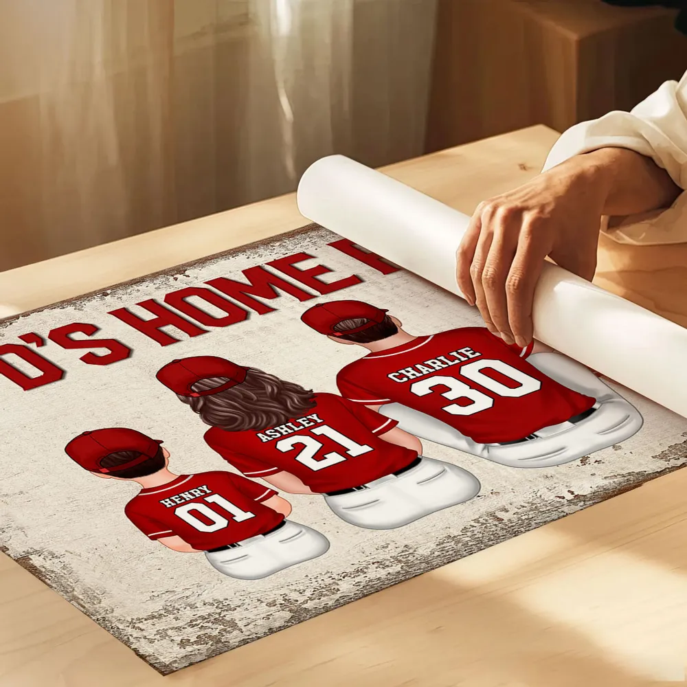 “Dad’s Home Runs” Custom Baseball Family Poster – Perfect Father’s Day Gift for a Baseball-Loving Dad - Image 2