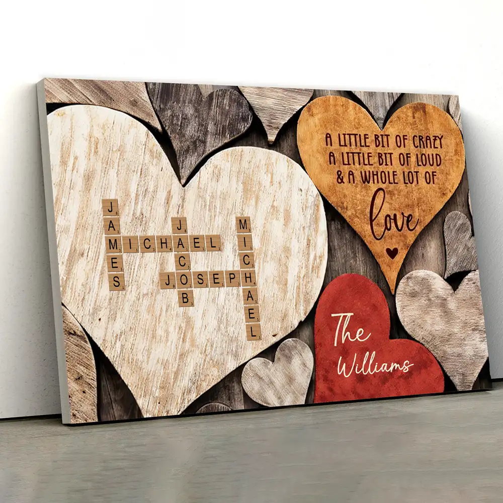 Personalized Heart Scene Canvas, Poster & Keychain Gift - Image 2