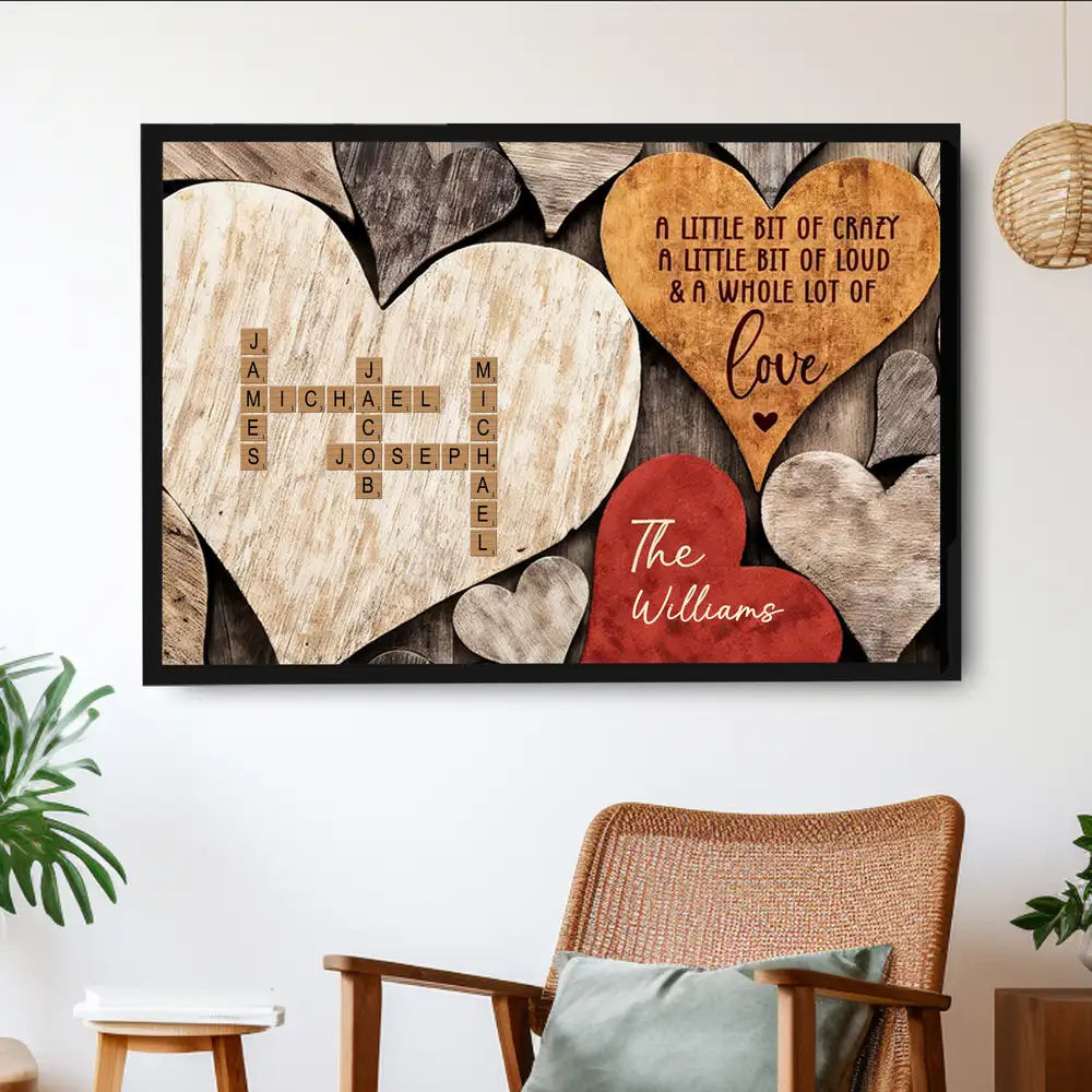 Personalized Heart Scene Canvas, Poster & Keychain Gift - Image 4