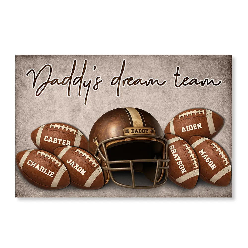 Daddy’s Dream Team at the Stadium – Personalized Gift for Father’s Day or Birthday - Image 10