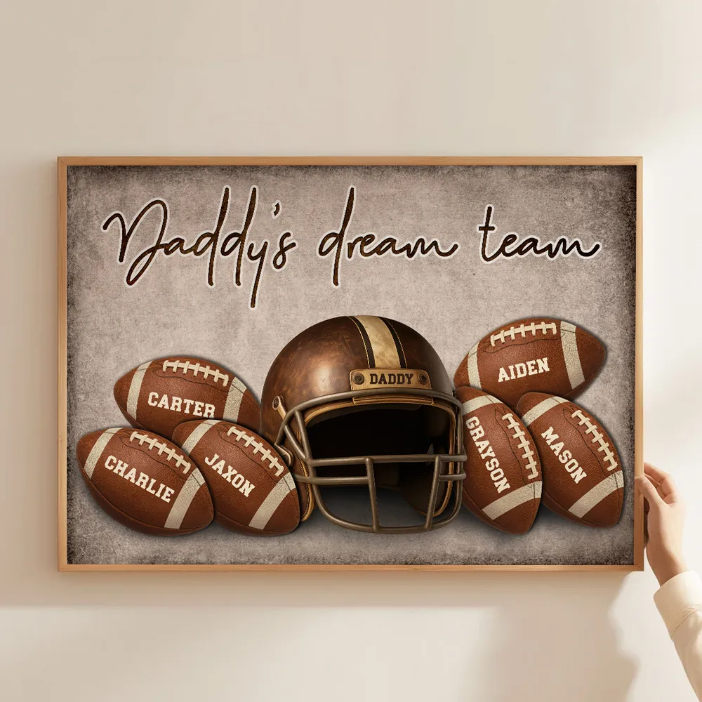 Daddy’s Dream Team at the Stadium – Personalized Gift for Father’s Day or Birthday - Image 13
