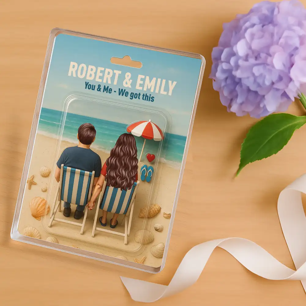Personalized Acrylic Plaque – Beach Scene Gift for Couples - Image 2