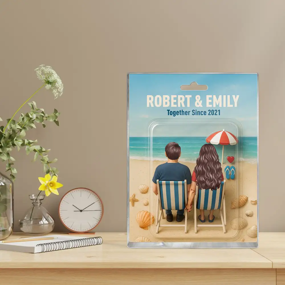 Personalized Acrylic Plaque – Beach Scene Gift for Couples - Image 4