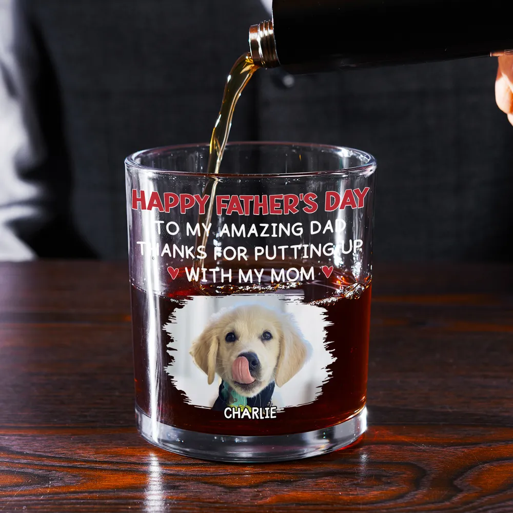 Custom Dog Dad Whiskey Glass – Personalized Father's Day Gift - Image 7