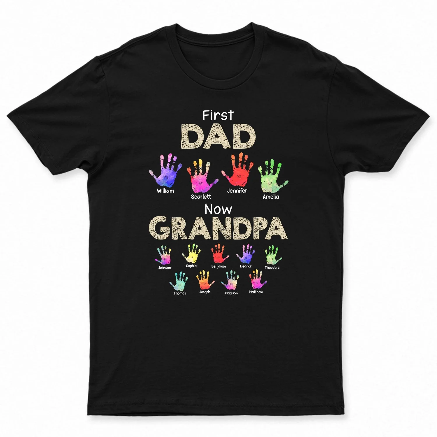 Custom Handprint T-Shirt for Dad or Grandpa – Personalized Gift - Image 5
