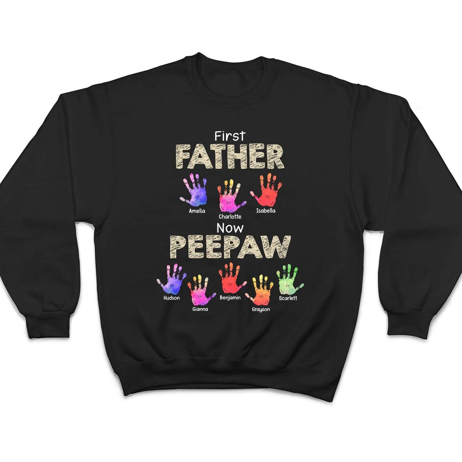 Custom Handprint T-Shirt for Dad or Grandpa – Personalized Gift - Image 9