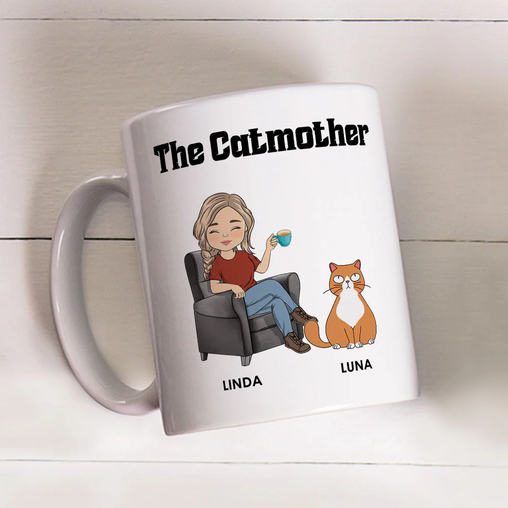 Cat Lover – Personalized White Ceramic Mug for Cat Lovers, Custom Gift for Cat Lover - Image 10
