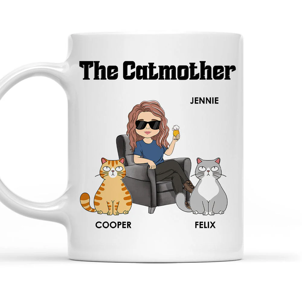 Cat Lover – Personalized White Ceramic Mug for Cat Lovers, Custom Gift for Cat Lover - Image 5