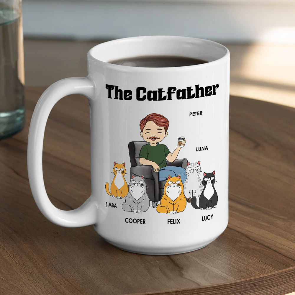 Cat Lover – Personalized White Ceramic Mug for Cat Lovers, Custom Gift for Cat Lover - Image 7