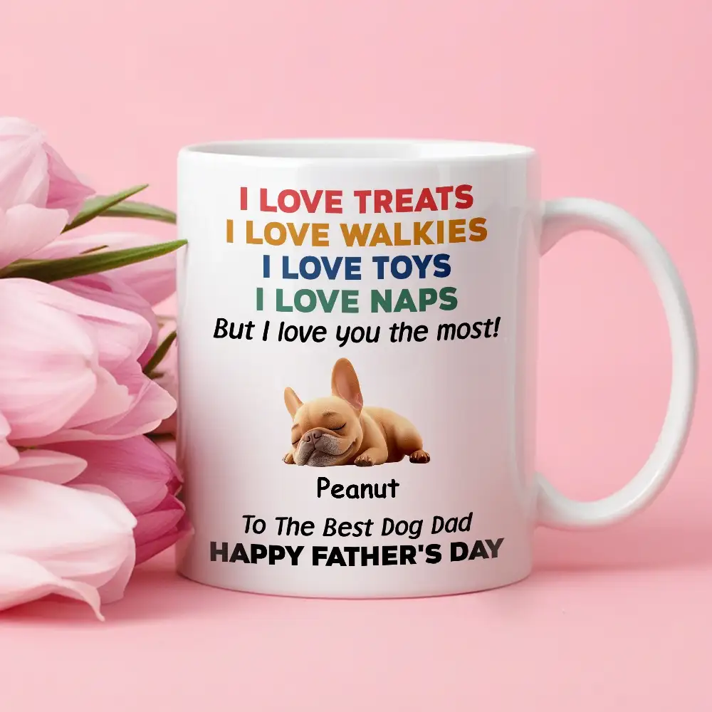 Custom Dog Dad Humor Mug, Personalized Holiday Gift Cup - Image 3