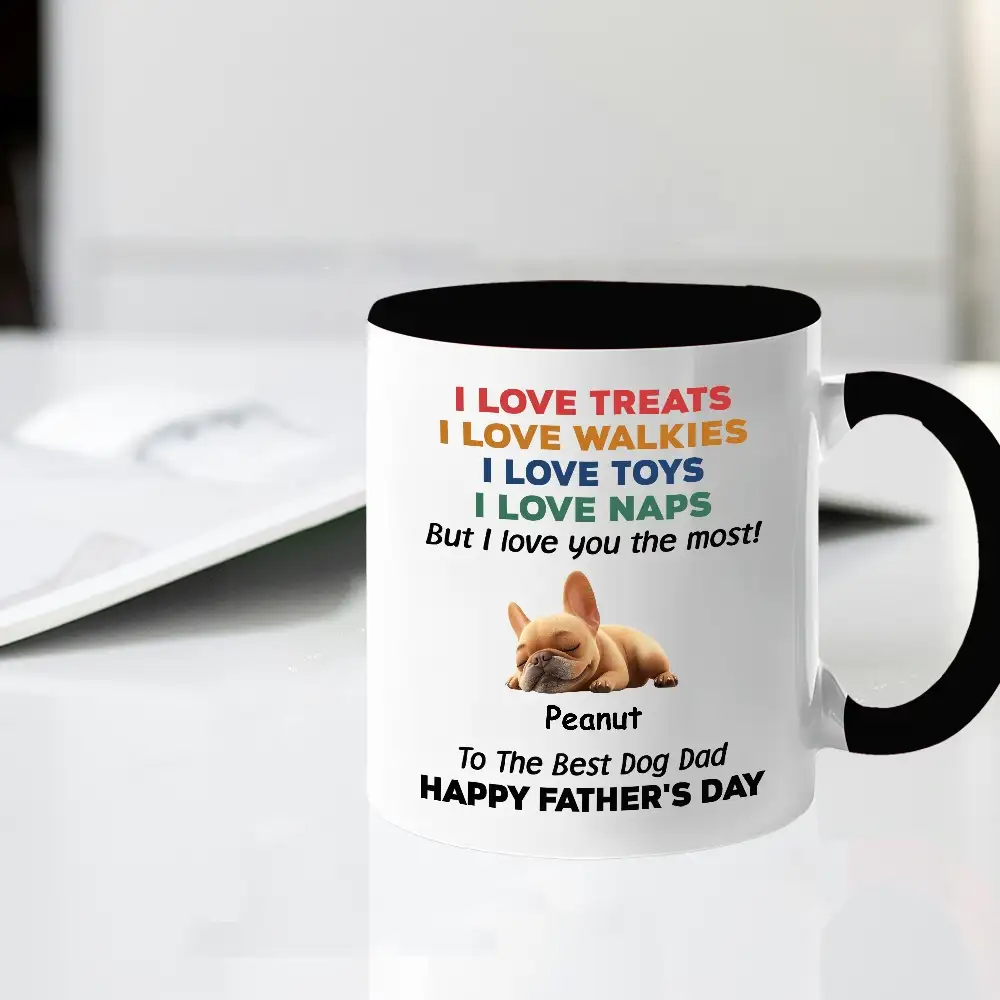 Custom Dog Dad Humor Mug, Personalized Holiday Gift Cup - Image 4