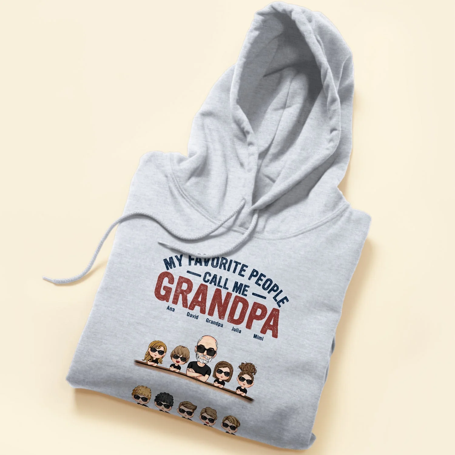 My Favorite People Call Me Grandpa Classic Tee – Personalized Grandkids Shirt – Heartwarming Father's Day Gift - Image 3