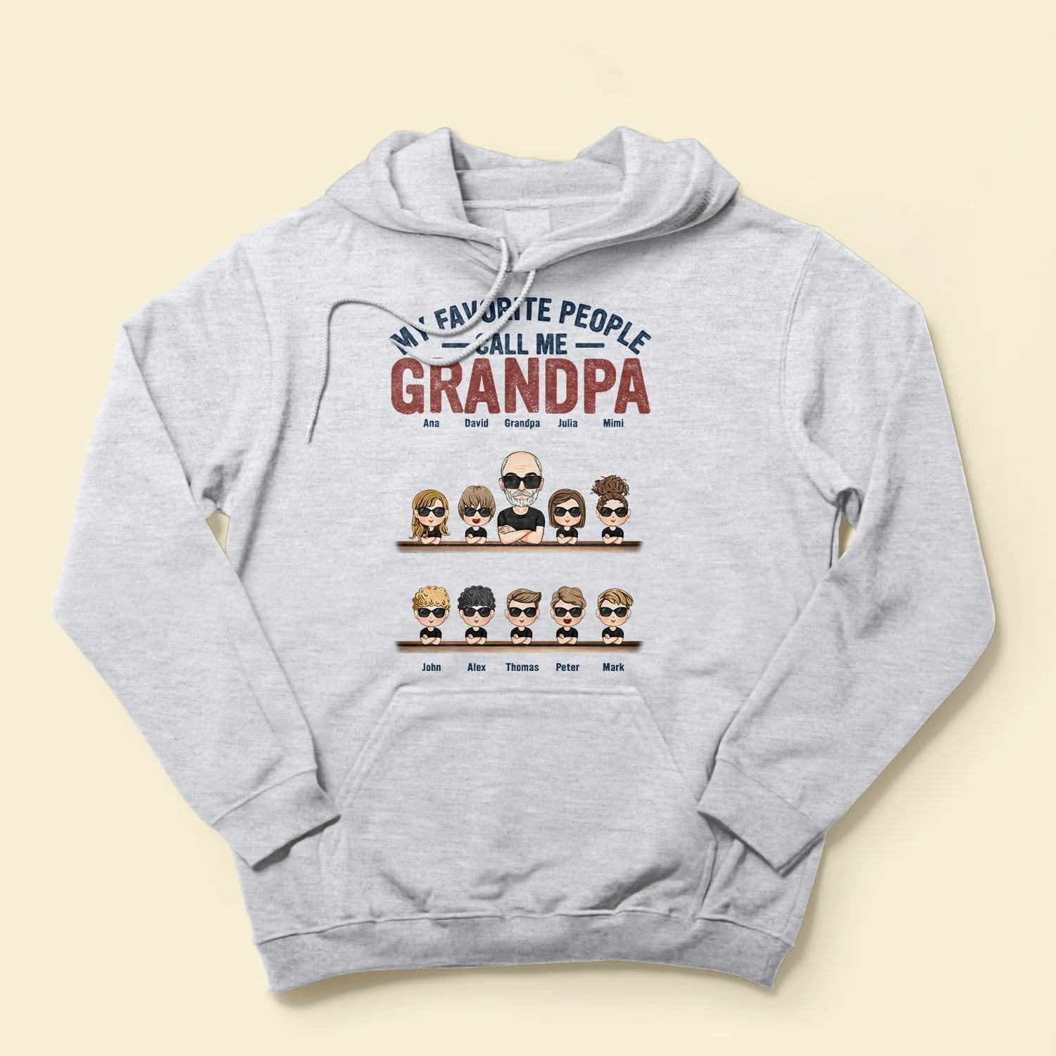 My Favorite People Call Me Grandpa Classic Tee – Personalized Grandkids Shirt – Heartwarming Father's Day Gift - Image 5