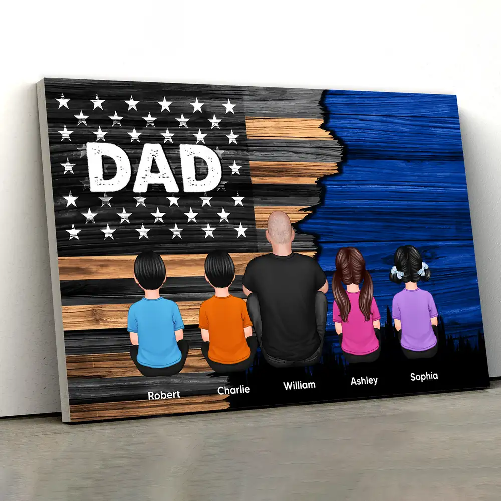 To Dad with Love – Custom Poster with Kids’ Names – Thoughtful Father’s Day Gift from the Family - Image 4