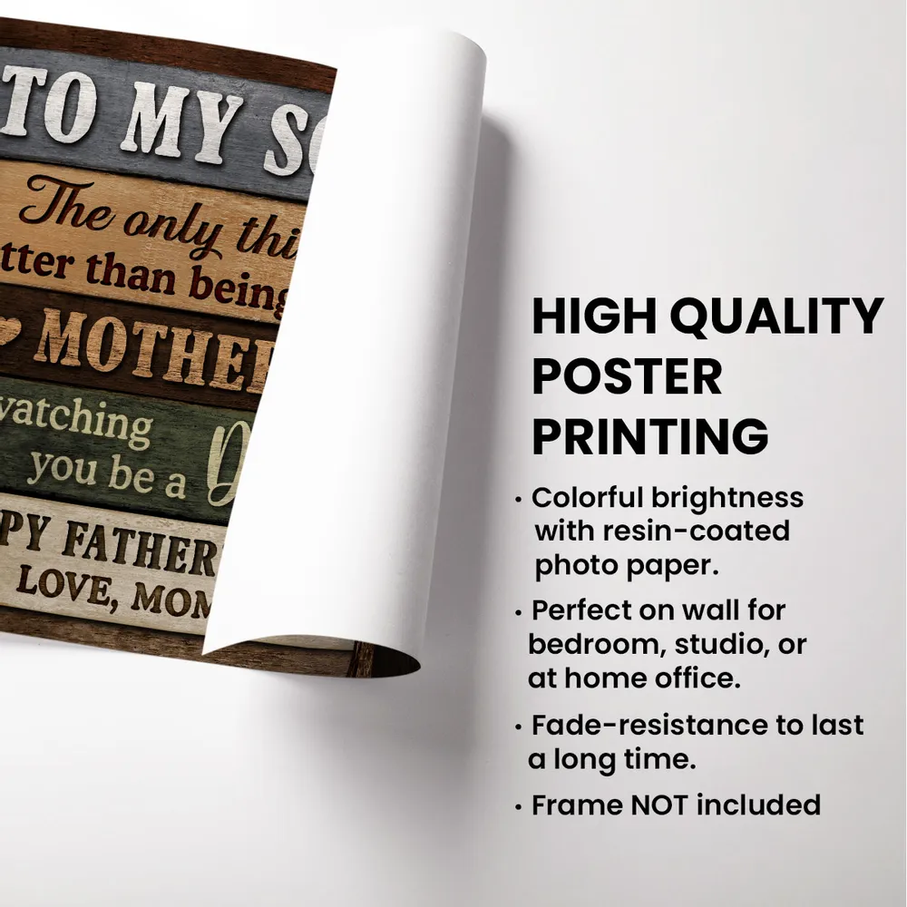 To My Son – Watching You Be a Dad Makes Me Proud – Personalized Poster Gift from Mother - Image 4