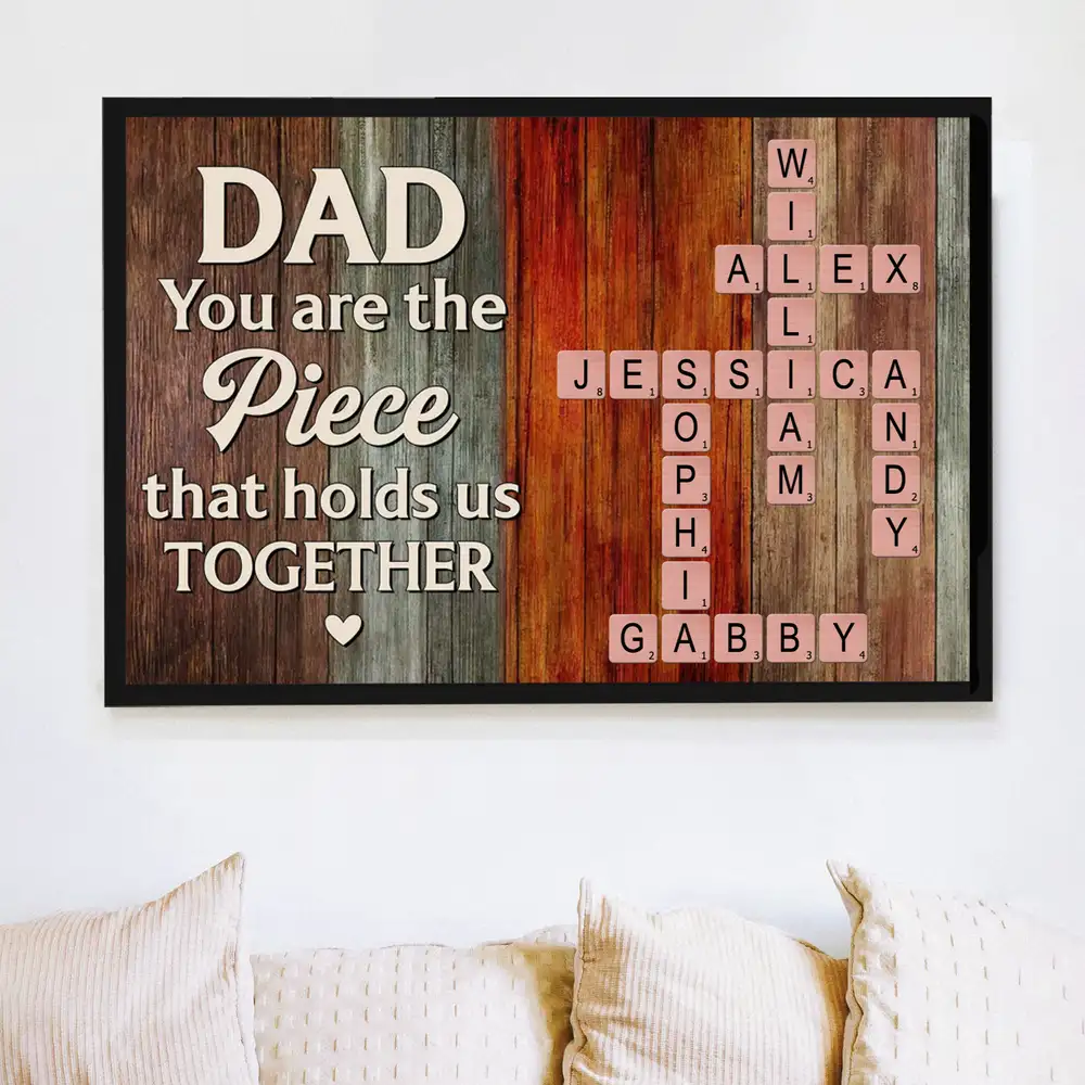 "You Hold Us Together" - Custom Scrabble Poster for Dad – Father's Day Gift - Image 2
