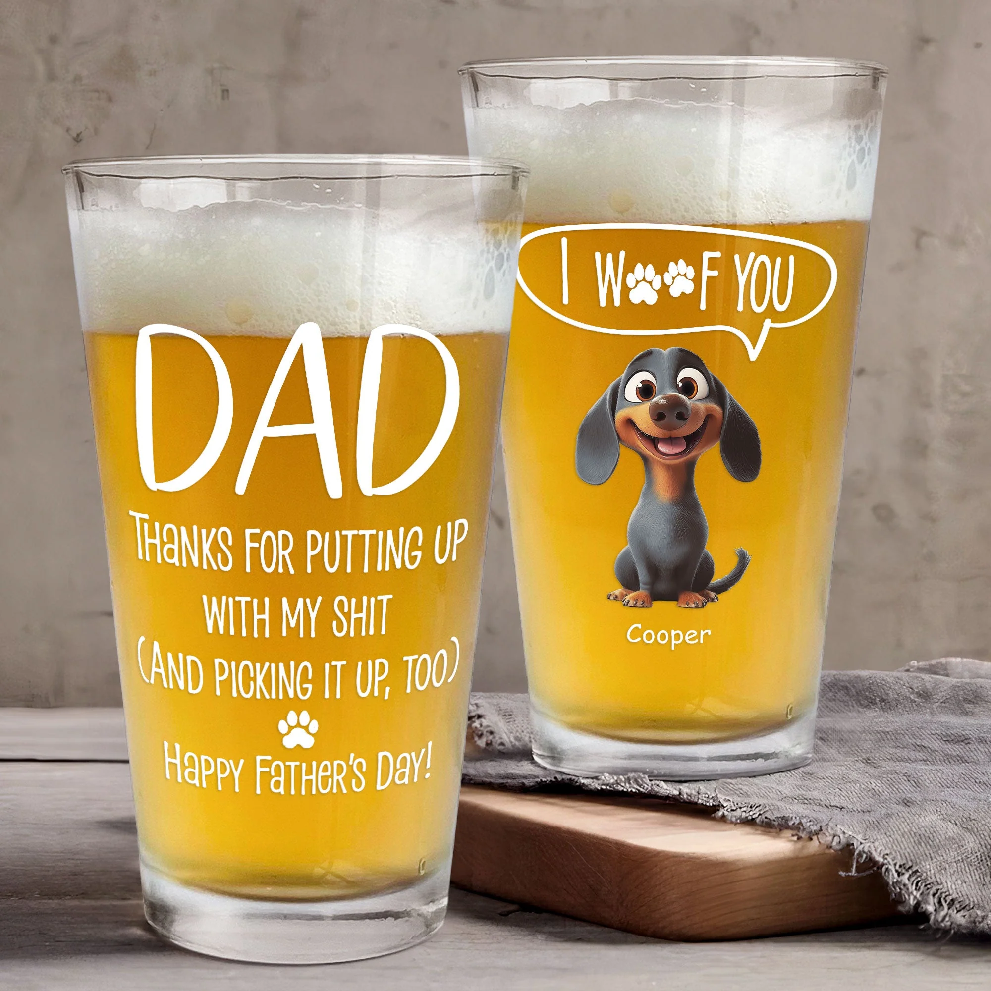 Best Dog Dad Ever – Personalized Whiskey Glass with Pup Illustration – Funny and Heartwarming Gift for Father’s Day - Image 10