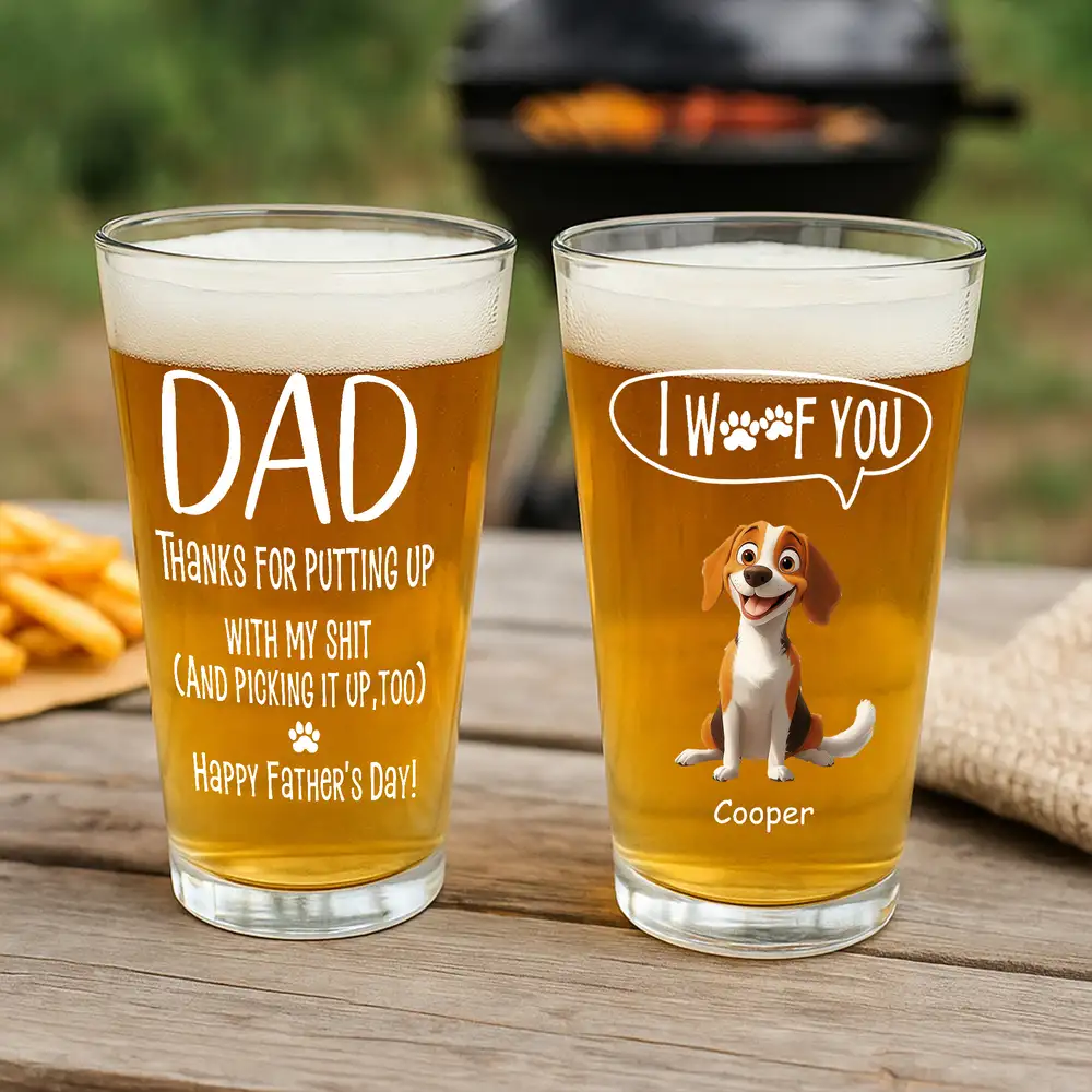 Best Dog Dad Ever – Personalized Whiskey Glass with Pup Illustration – Funny and Heartwarming Gift for Father’s Day - Image 7