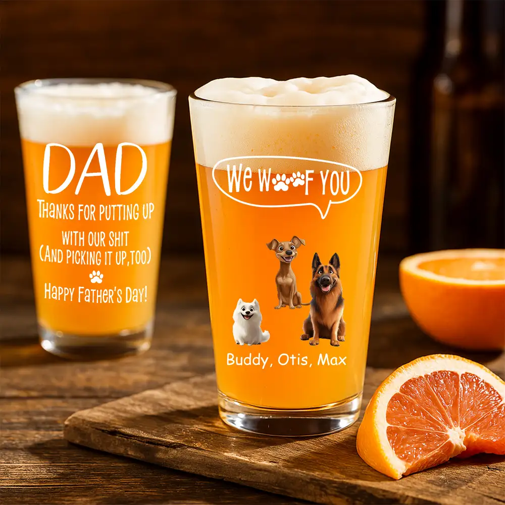 Best Dog Dad Ever – Personalized Whiskey Glass with Pup Illustration – Funny and Heartwarming Gift for Father’s Day - Image 9