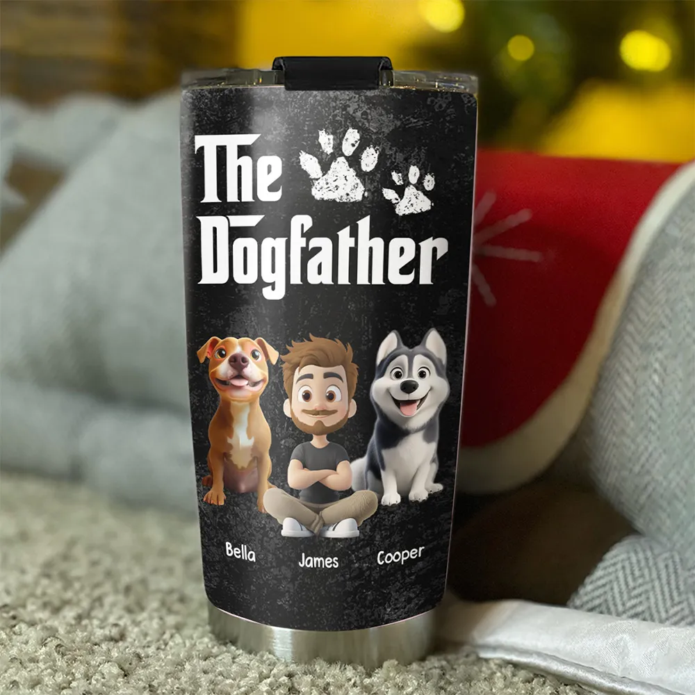 “The Dogfather” Insulated Travel Tumbler – Personalized Father’s Day Gift for Dog Dads - Image 8