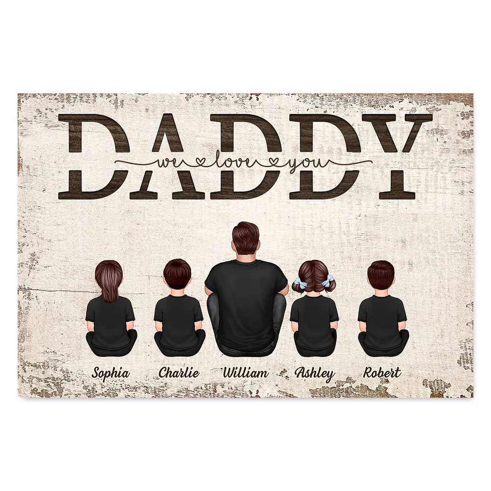 "Dad, We love you" – Personalized Poster for Father's Day – A Unique Family Gift for Dad - Image 10