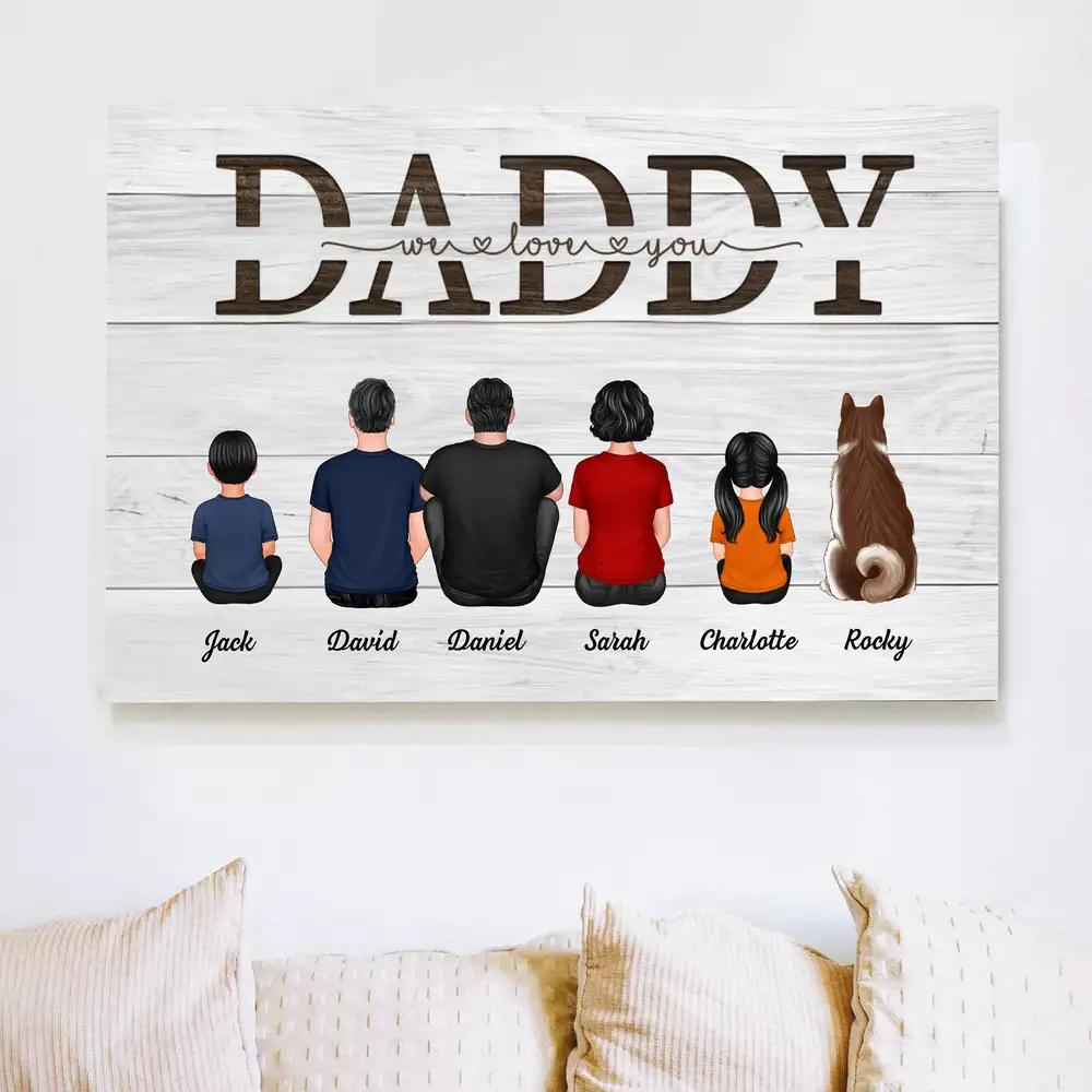 "Dad, We love you" – Personalized Poster for Father's Day – A Unique Family Gift for Dad - Image 4