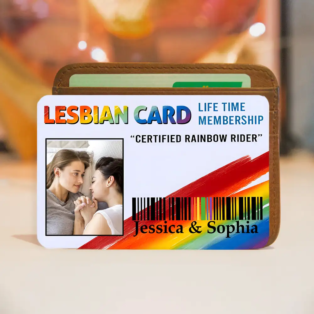 “GAY CARD” Lifetime Membership Metal Wallet Card – Personalized Pride Gift for Lovers