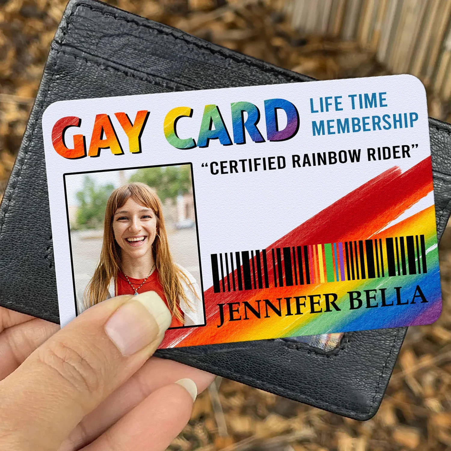 “GAY CARD” Lifetime Membership Metal Wallet Card – Personalized Pride Gift for Lovers - Image 6