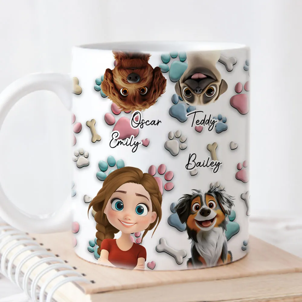 Personalized Ceramic Mug with Patriotic Paw-Print Design - Image 10