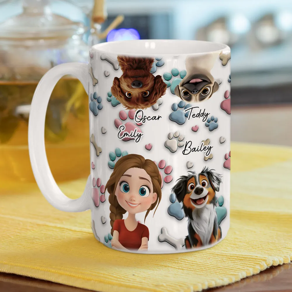 Personalized Ceramic Mug with Patriotic Paw-Print Design - Image 11