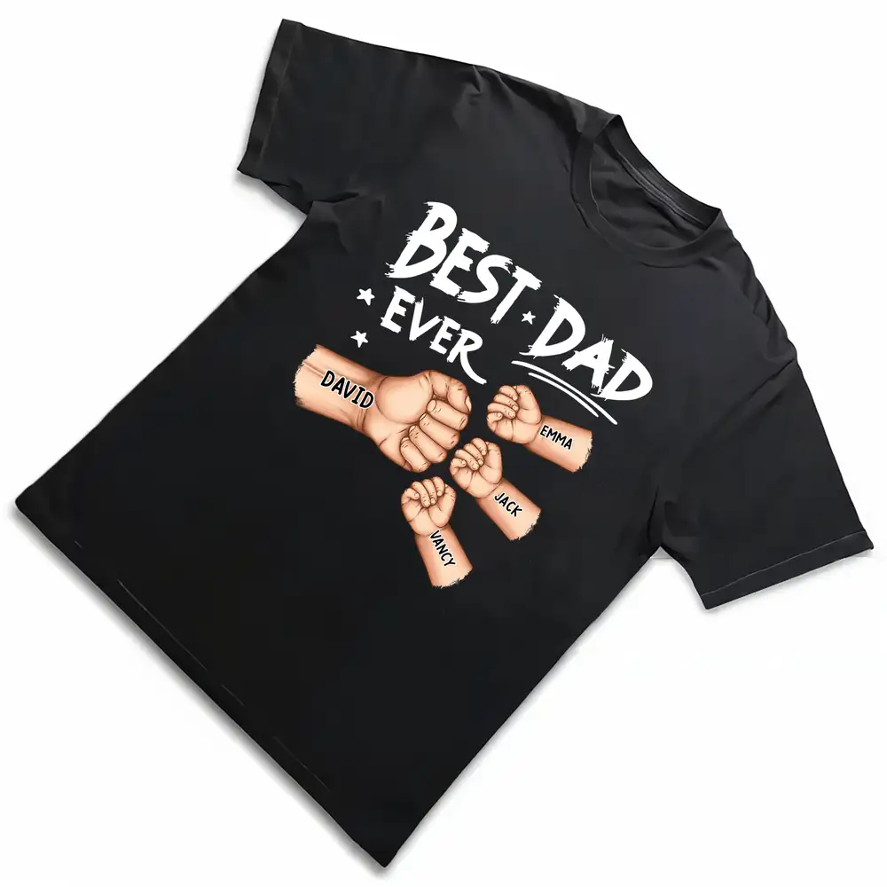 Men's Classic Tee with Custom Kids' Names – Father’s Day Gift - Image 3